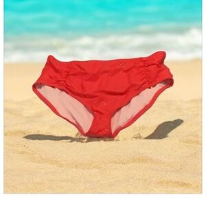 ISLAND  Rays Bikini bottom plus size 3X hot pink w silver spots ruched  …